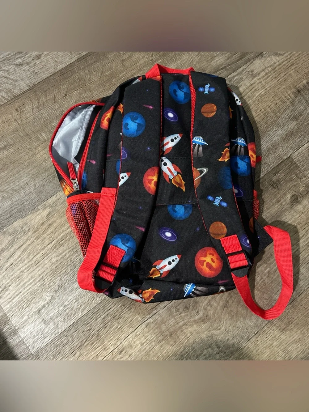 Space Pattern Black & Red toddler Backpack